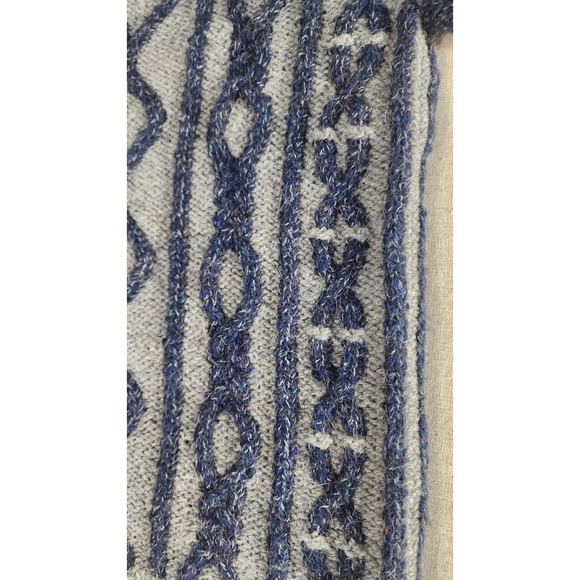 Vintage Talbots Collection Wool Alpaca Blend Hand Knit Sweater Small Striped 90s - Picture 12 of 13